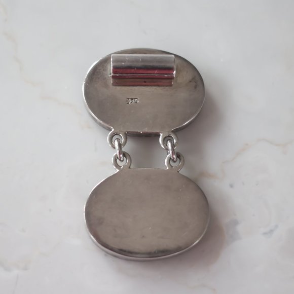 Double Oval Nacreous Pendant - Picture 4 of 6